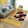 3D Classical Music Vintage Vinyl Record Area Rug Carpet Rug for Living Room Bedroom Sofa Decoration Kid Play Non-slip Floor Mat