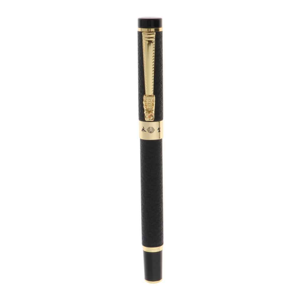 

Elegant Ballpoint Pen Gold Clip Fine Tip High Quality Writing Fountain Pen for Student Executive Work Business Writing Supplies чорний