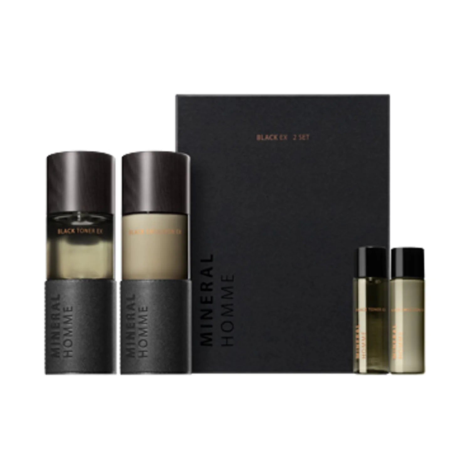 Набор THE SAEM Mineral Homme Black EX Тоник 130 мл Эмульсия 130 мл 2 шт. 130ml 2P Set