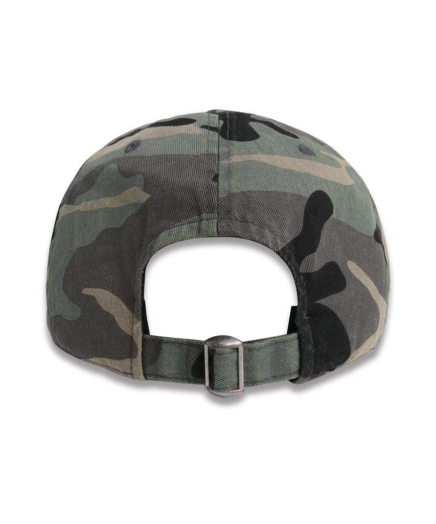 DOFFJASON Vintage Washed Denim Ball Cap Camo