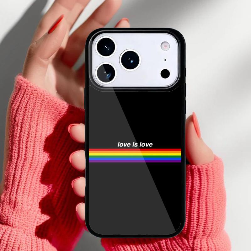 Rainbow Pride Phone Case for iPhone 17 Air 16e 15 14 13 Pro Max Back Cover for 12 11 Pro Coque