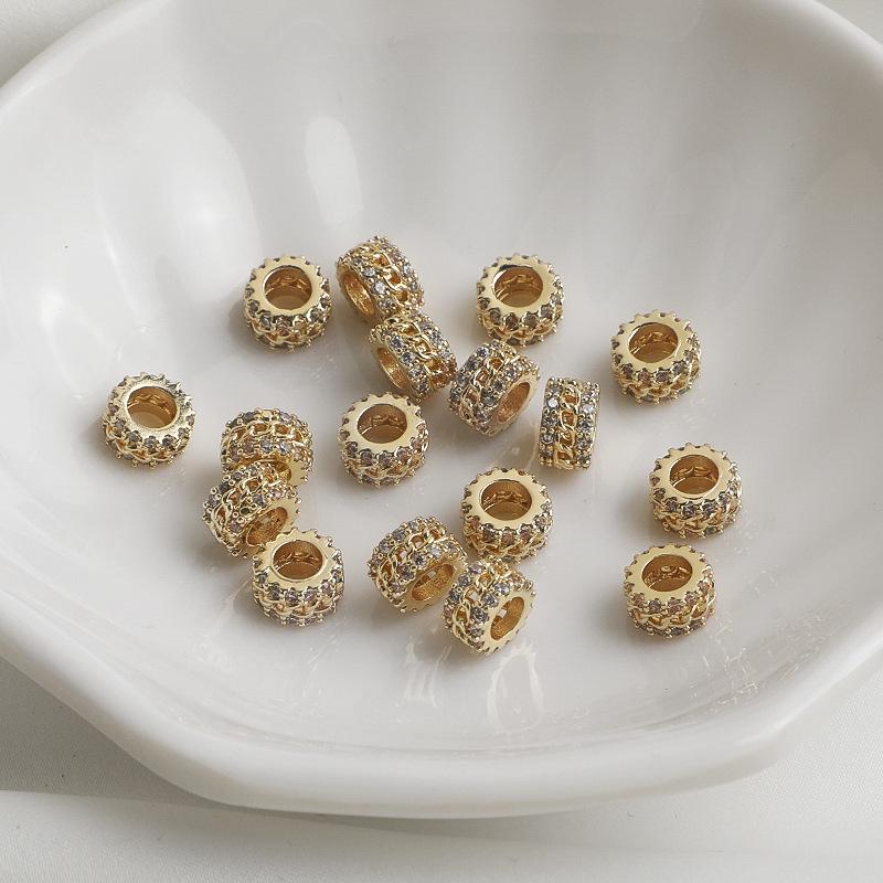 14K Gold-Filled Zirconia Color-Preserving Figure 8 Beads for DIY Jewelry Projects