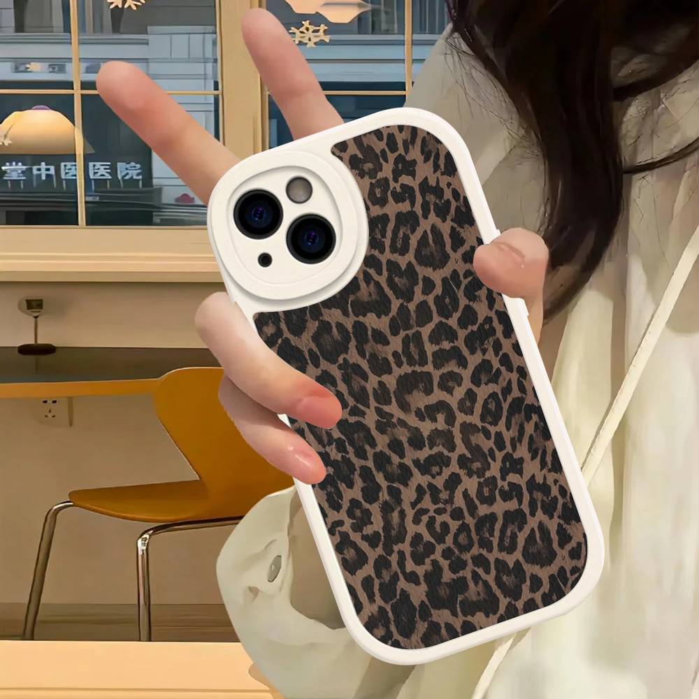Leopard Cheetah Print Phone Case For IPhone 16 15 14 13 12 11 Pro Max Plus Mini Leather Cover