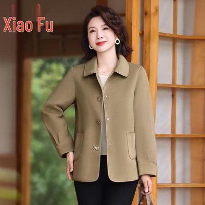 Women's Autumn/Spring Woolen Coat for Middle-Aged