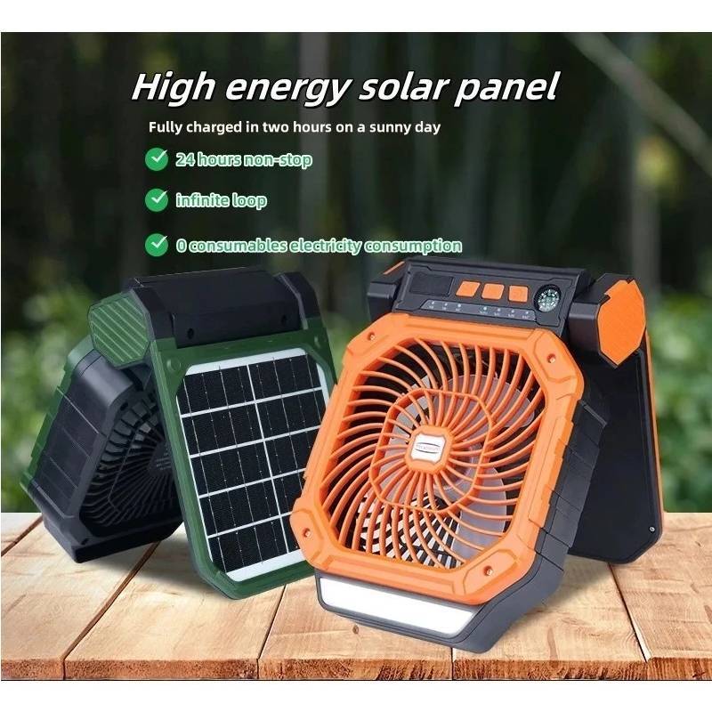 Camping Usb Fan With Lighting And Rechargeable Battery For Outdoor Adventures