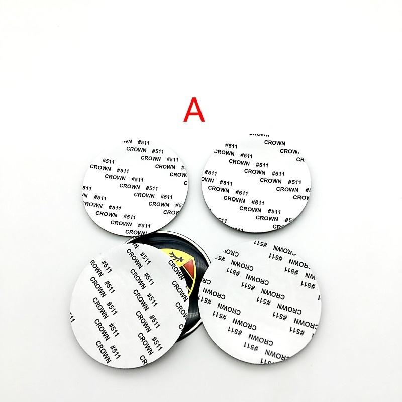 4Pcs 65mm Car Wheel Center Hub Caps Cover Logo Badge Emblem Sticker A