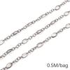 Chaîne Cœur en Acier Inoxydable de 0,5/1 Mètre Chaîne Cubaine Chaîne Punk de Base pour la Fabrication de Colliers Bracelets Bijoux Accessoires