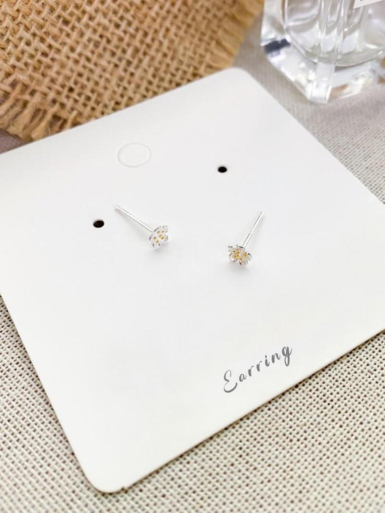 S999 Sterling Silber Blume Ohrstecker, Einfach & Vielseitig für Damen