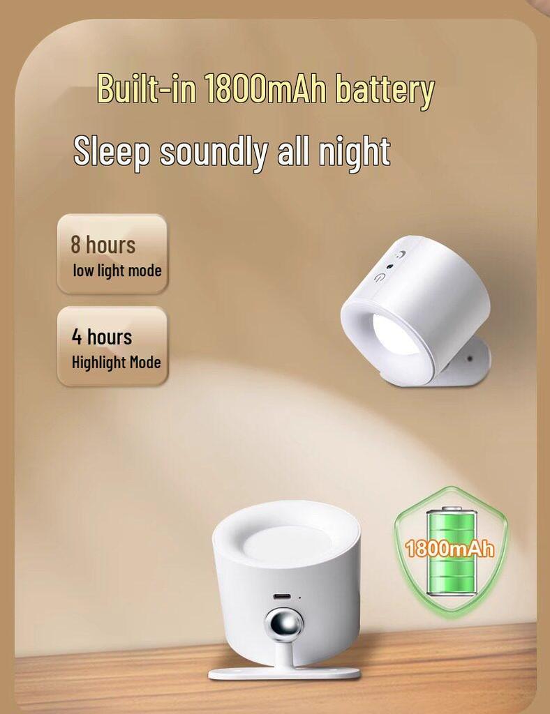 Rechargeable Wireless Magnetic Bedside Reading Light with Remote Control