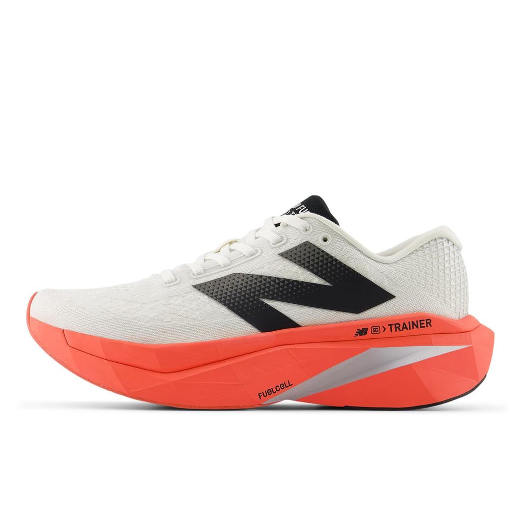 New Balance FuelCell SuperComp Trainer V4 Running Thick Carbon Y4 Size D Shoes, Sole, Plate, Men's (White/Red), 27.5 Cm,