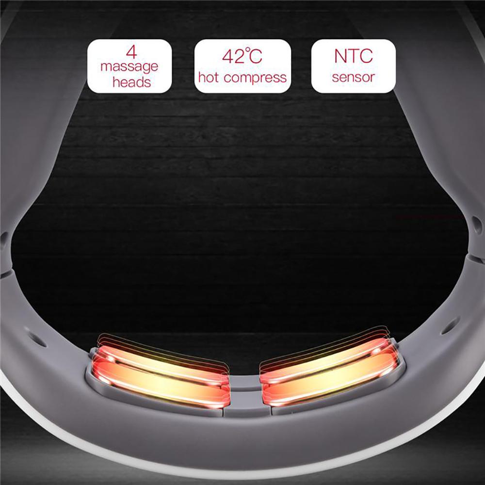 Electric Cervical Neck Shoulder Pulse Massager Heating Pain Relief Muscle Relax
