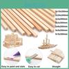 Balsa 235mm Stick Balsa 2050pcs Wood Craft Square Cudgel Model Building Carving Diy Handicraft Making Accessories Stic