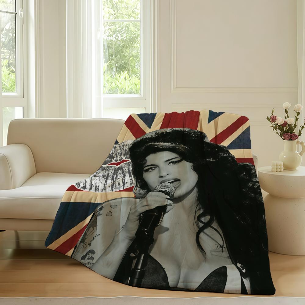 

British singer Amy Winehouse Blanket For Sofa Office Bed Plane Travel Sleep Read Relax Camping Soft And Warm 30x40in