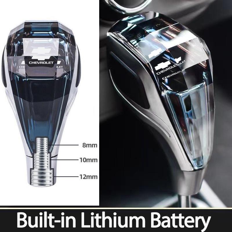 Car Crystal Gear Shift Head LED Illuminated Gear Head for Chevrolet Logo AVEO Sail SS Blazer TRAX CRUZE TRAX IMPALA SILVERADO amp456
