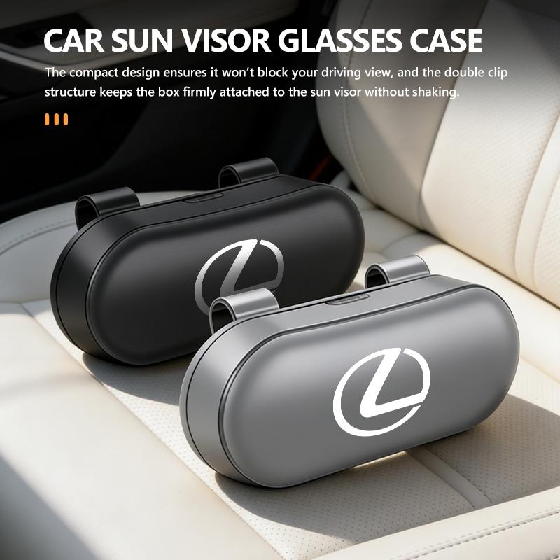 For Lexus Car Glasses Box Sun Visor Glasses Holder Shock-proof Eyeglasses Storage Case UX250h RX450h RX300 GX470 CT200h RX400h