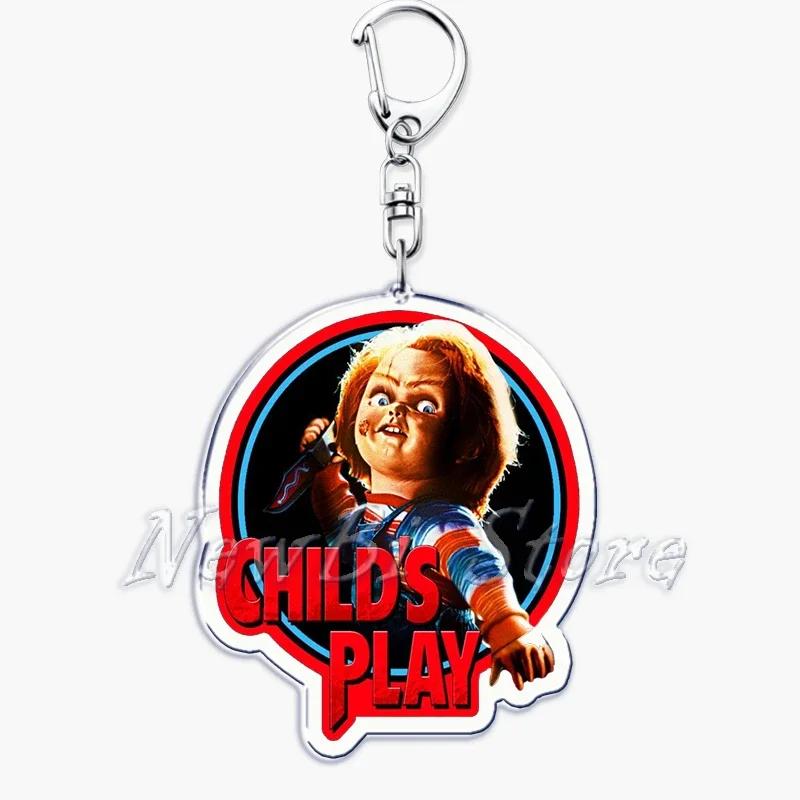 Horrible Movie Chucky Bride Keychain for Accessories Bag Pendant HALLOWEEN Ghost Doll Key Chain Ring Keyring Jewelry Fans Gifts