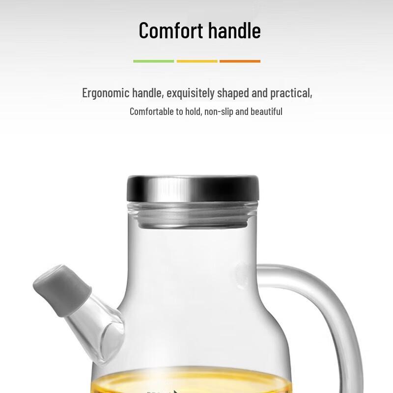 Leak-proof Glass Oil & Vinegar Dispenser with Scale