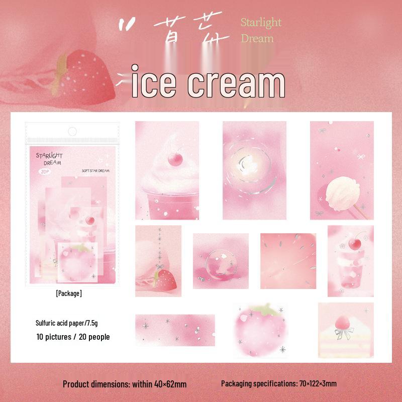 Starlight Dream Hot Silver Ketchup Theme Sticker Pack for DIY Journals & Student Diaries