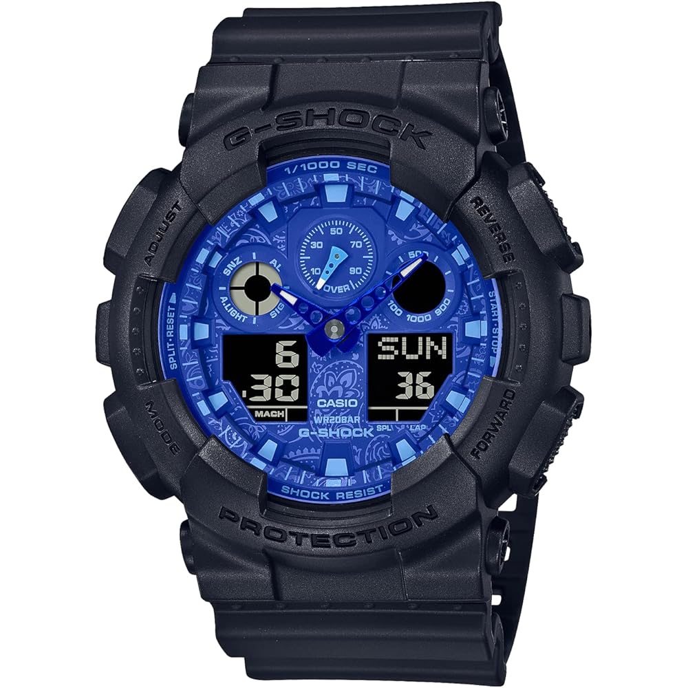 Casio G-Shock GA-100BP-1AJF Men s Watch Blue Paisley Series Black Color