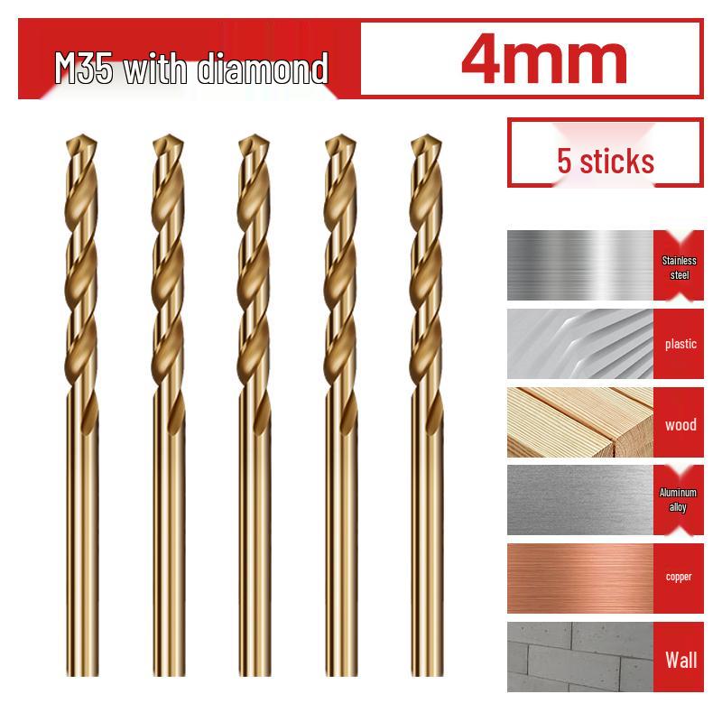 High-Strength German Stainless Steel Cobalt Drill Bit Set