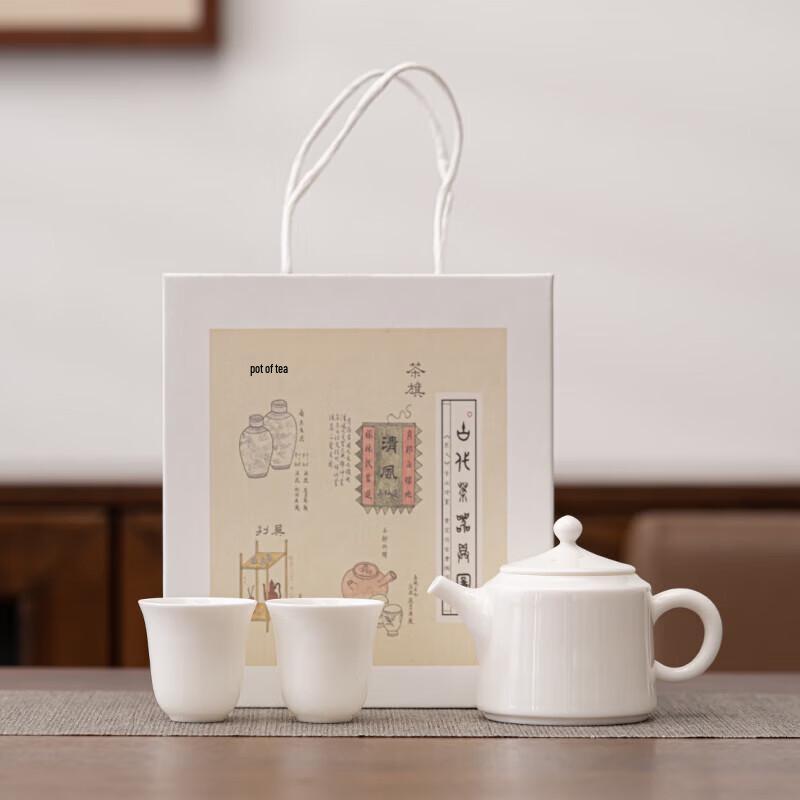 

Su s Dehua White Porcelain Kung Fu Tea Set Gift Box