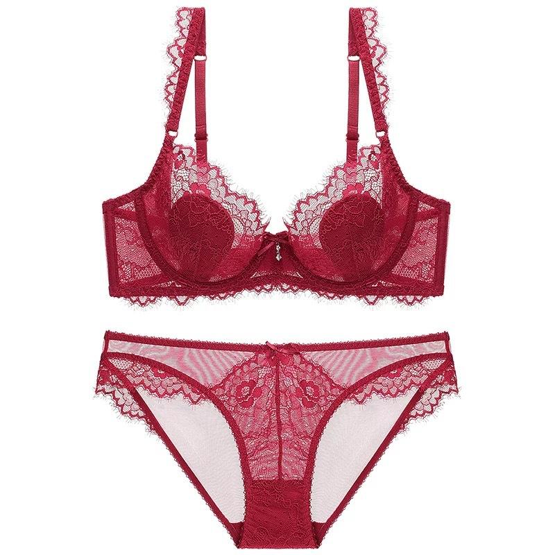 Sexy lace underwear thin rabbit ear cup large chest small large size underwear bra cover