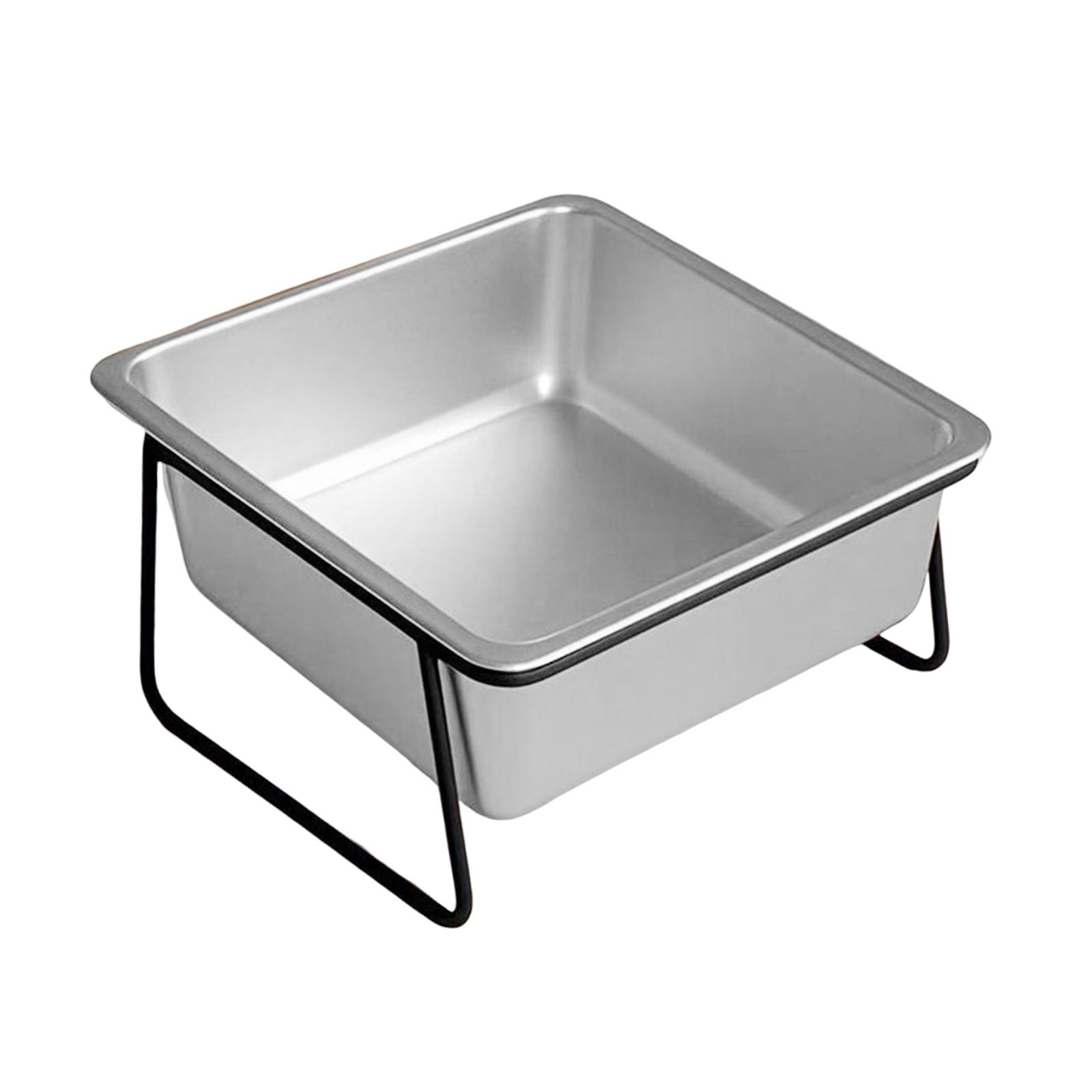

Elevated Pet Bowl with Raised Stand Stainless Steel Protect Pet s Neck Less Vomiting for Kitten Kitty Cats Small Dogs Puppy