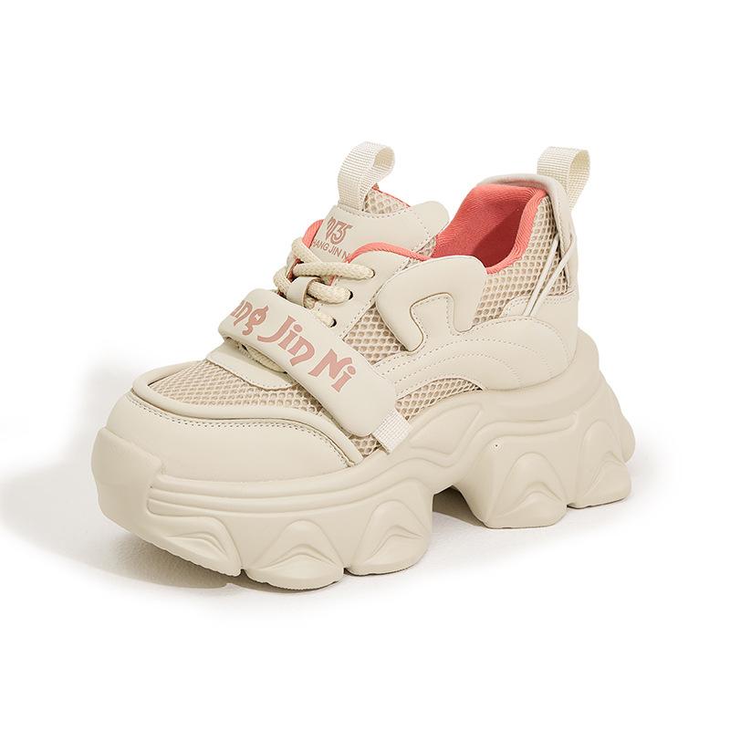 

Женские кроссовки на платформе, увеличивающие рост, весна 2025, новая женская обувь, универсальные, популярные кроссовки, повседневная спортивная обувь 39 абрикосовый