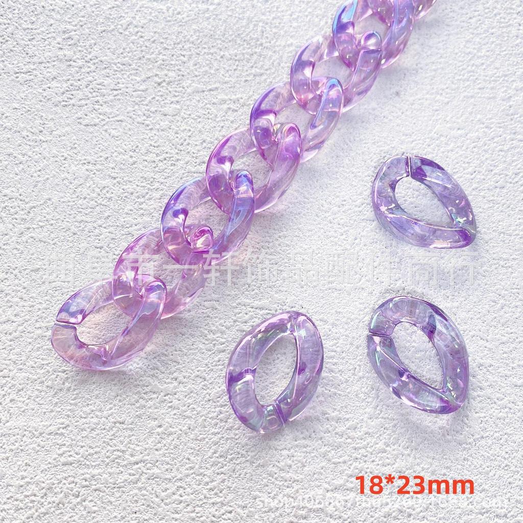Acrylic Iridescent Chain & Jump Ring Set for DIY Phone Case Jewelry