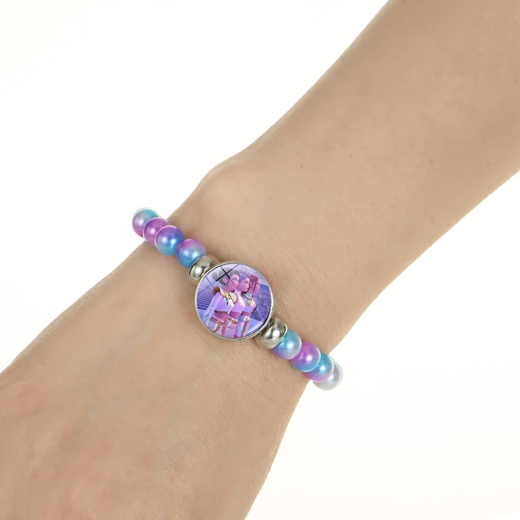 1Pc Demon Hunters K-Pop Lumi Zoe Mira Saja Boy Color Bead Bracelet