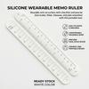 Silicone Wristband Memo with Erasable Writing and Ruler Function for Study Office Outdoor Use