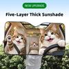 Cute The cat is driving Sun Visor Foldable Aluminum Foil Car Windshield Sun Shade - UV Protection Heat Insulation VisorWindshield Sunshades 1