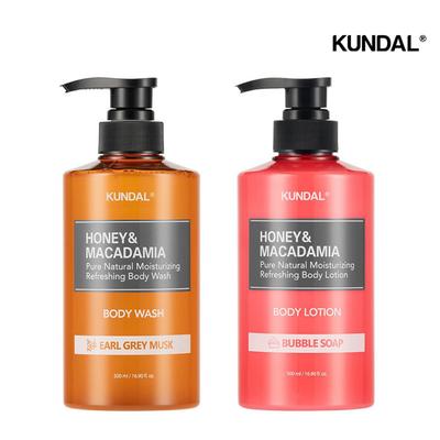 Nature Body Wash 500ml + Body Lotion 500ml Profumo di talco per bambini, 1 set