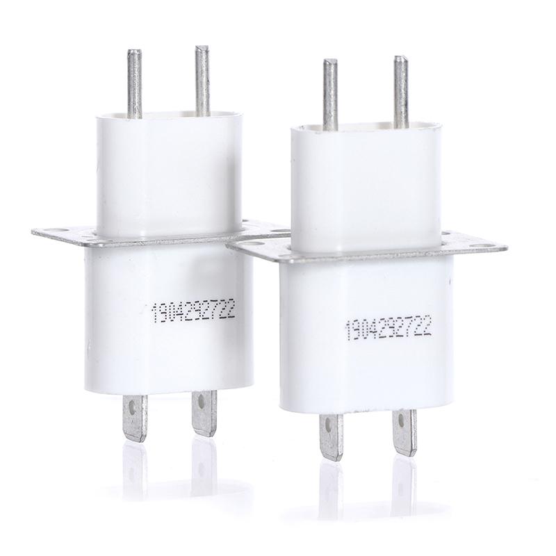 2Pcs Microwave Oven Magnetron W/ Through-Core Capacitor Pin Sockets Converter