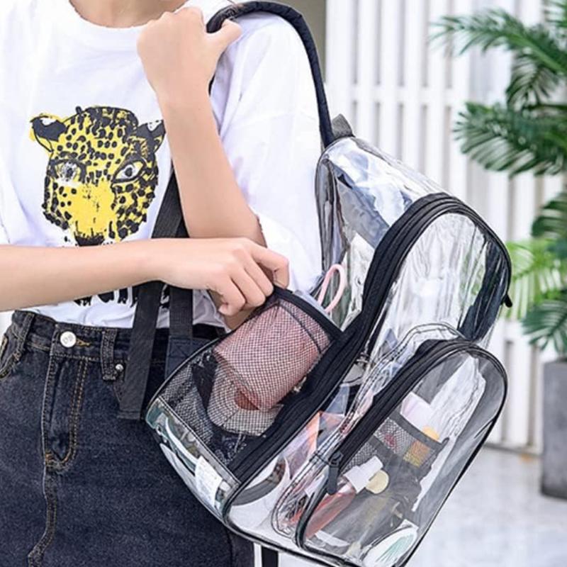 Transparent Backpack Waterproof PVC Storage Bag Large Capacity Student Backpack