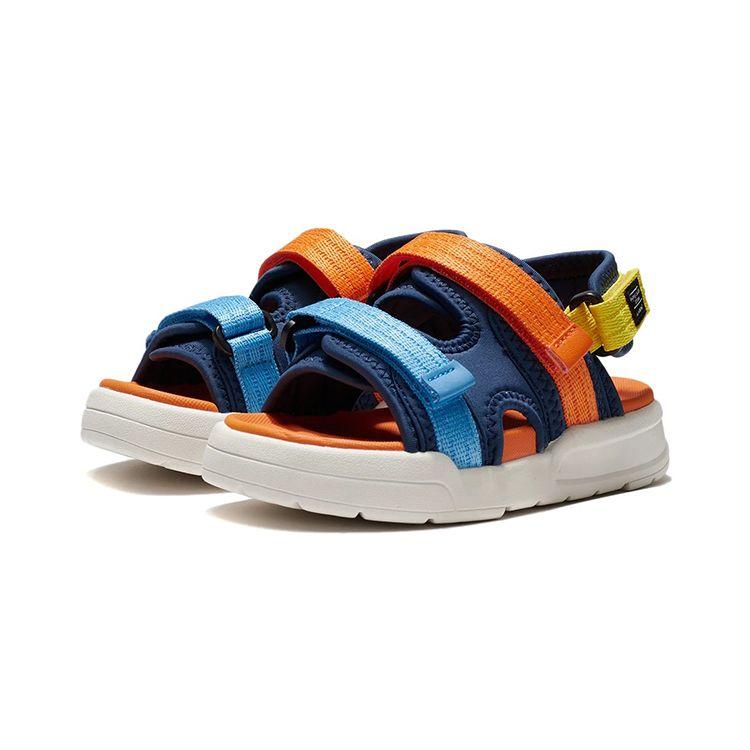 Li Ning Comfortable Versatile Breathable Kids Sandals Kids Footwear Blue Orange YKKS020-3