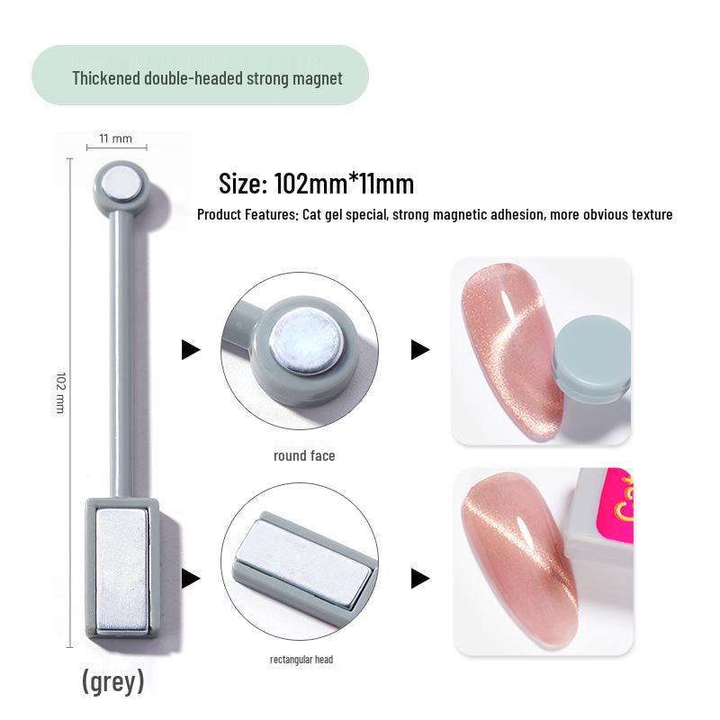 Double-Head Cat Eye Nail Art Magnet – Multifunctional Cylinder for Fancy Effects