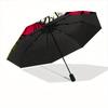 1pc Skull Rose Automatic Open/Close Umbrella, Portable Folding Umbrella for Travel, Themed Events, It Is Suitable As a Gift for Various Festivals, Out
