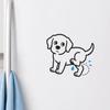 Dog Peeing Toilet Seat Decals Sticker, Puppy Water Tank Waterproof PVC Non-Residue Cover Decal, Self-Adhesive Lid for Bathroom Wall Tile Decor