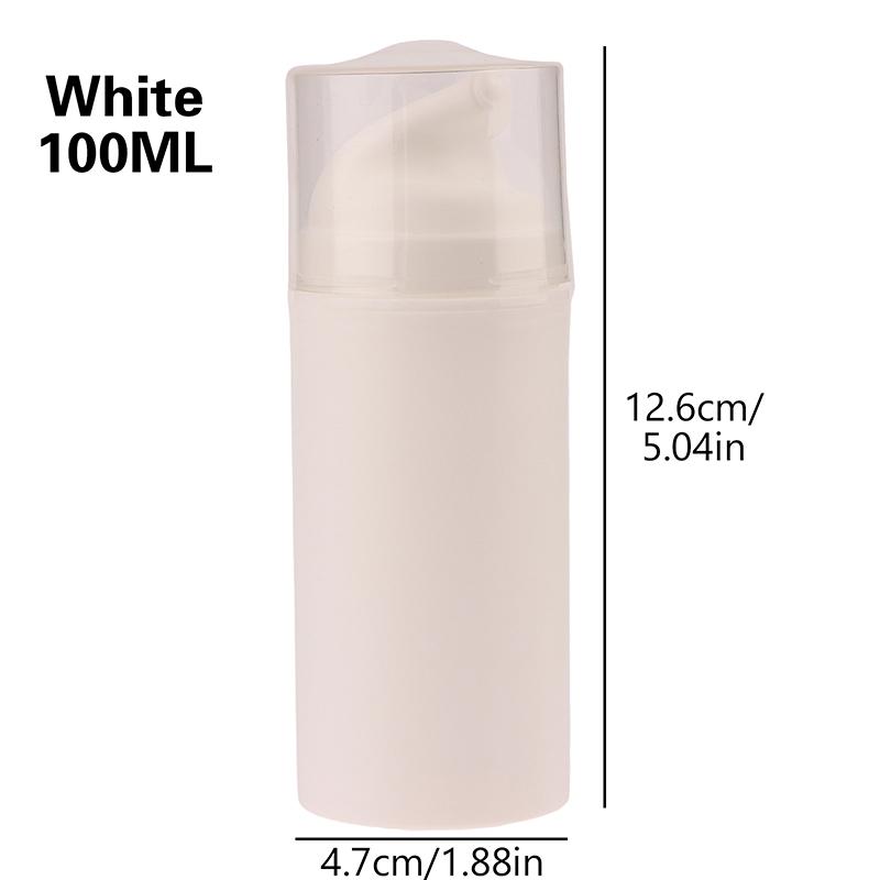 50/100ml Vákuová fľaša na krém Fľaša s pumpičkou na pleťovú vodu Podfľaša na pleťový krém Plastová fľaša na pleťovú vodu Bez slamky Kozmetický kontajner 100ML biela
