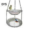 Utendørs hengende fuglebadekar Hummingbird Badekar Duell Layer Wildbird Mateskål for hage Bakgård Patio Dekor