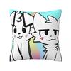 Boykisser Silly Cat Square Pillow Covers Home Cartoon Cushion Cover Creative Pillow Cover 40*40