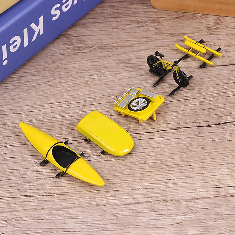 

Для Cm 1/64 Пластиковая Модель Автомобиля Аксессуары На Крышу Игрушки Серия Путешествий С 1:Масштаб 64 Модель велосипеда каяка (Без Машин) жёлтый