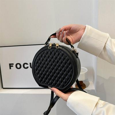 Mode Damen Tasche Druckschale Tragbare Kleine Runde Tasche Nische Vielseitige Schultertasche Textur Ausländischer Stil Umhängetasche