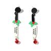 Christmas Reindeer & Snowflake Bell Acrylic Earrings for Women