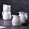 White Ceramic Milk Jar with Handle Milk Pot Seasoning Pot Coffeeware Coffee Milks Cup Western Sauce Pots Sauce Cup Coffee Cups