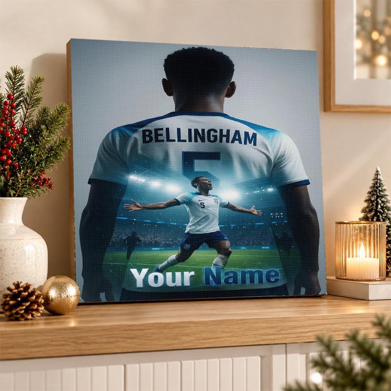 Jude Bellingham Custom Name Text 5D Diamond Painting Kit DIY Full Drill Diamond Art Decoration