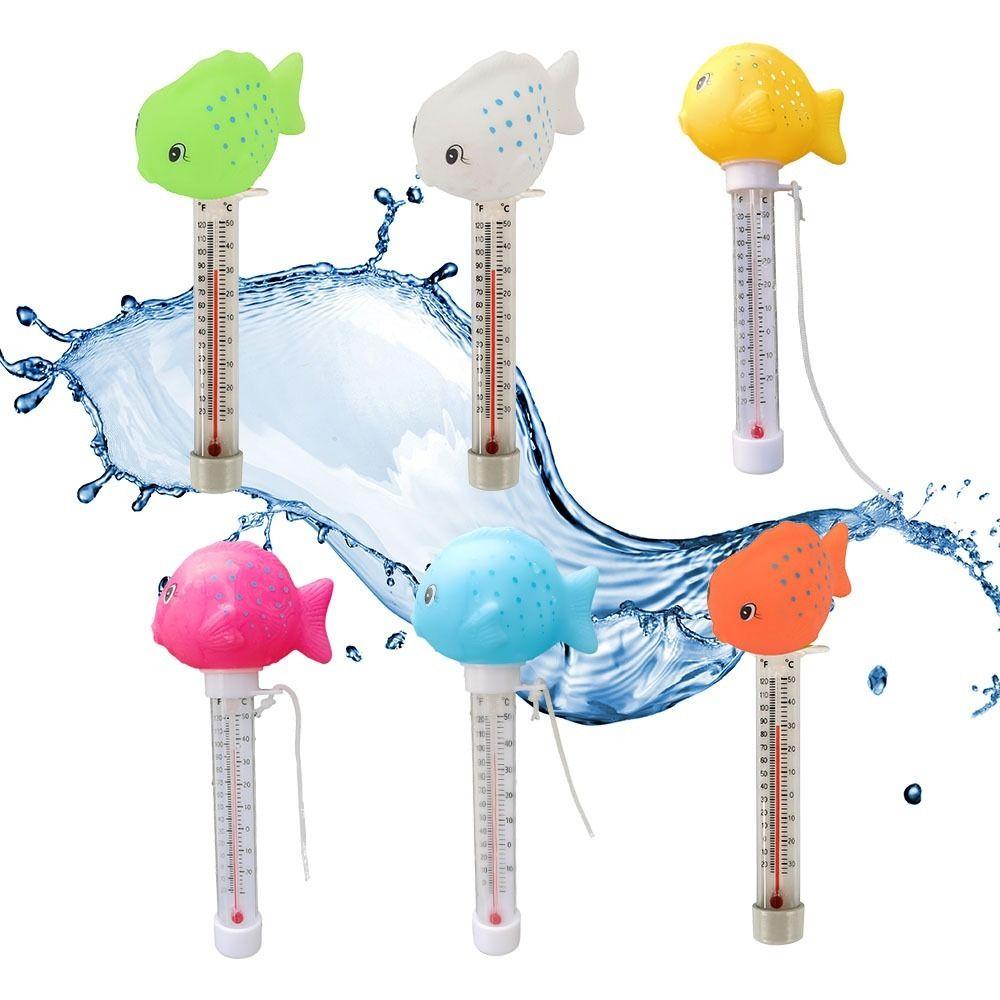 PVC Pool Water Temperature Meter Floating Waterproof Swimming Pool Thermometer Cartoon Animals Accurate Thermometer Pools