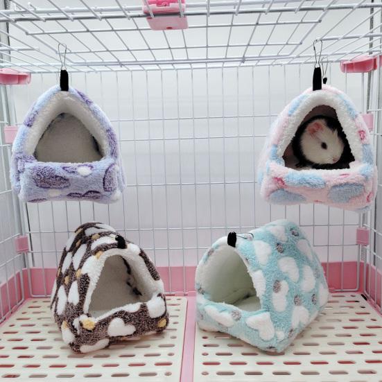 Yousheng Hamster Nest Comfortable Warm Guinea Pig Bed House Soft Fabric Plush Small Pet Hideout for Small Animals