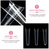 500Pcs Nail Tips French Style Coffin Fake Nails Natural Long Artificial Fingernails for Party Wedding Prom DIY Nail Art